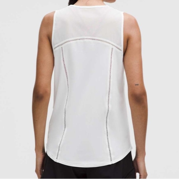 🌸NWT Lululemon Sculpt Tank Top *Lace Trim White W1FEKS - Picture 3 of 8